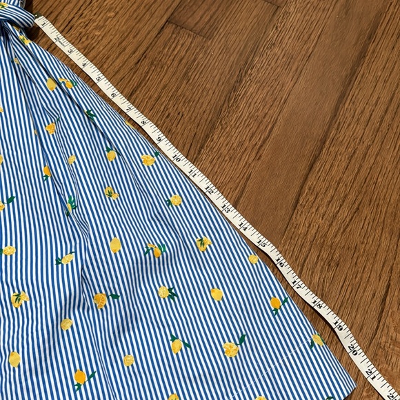 Blue and white, lemon printed J.Crew summer dress Size 00 - Picture 5 of 6